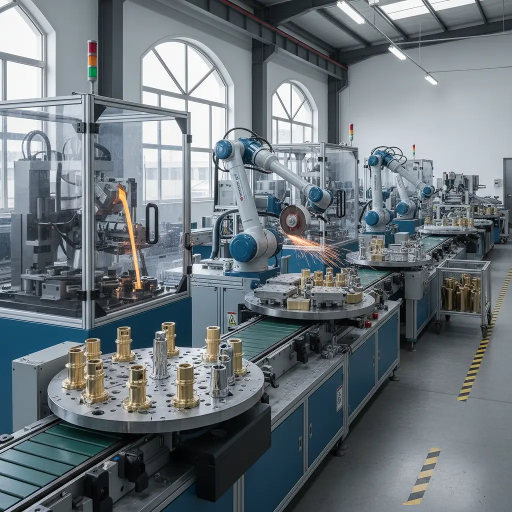 Water Tap Casting Machine For Faucet Casting Grinding Polishing Solution