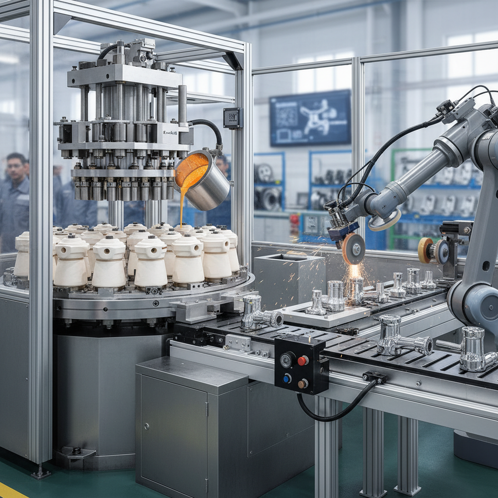 Water Tap Casting Machine For Auto Parts Grinding Polishing Solutions