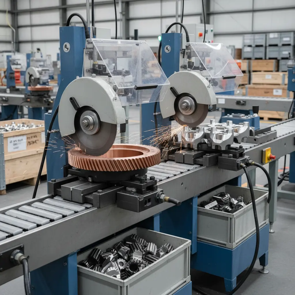 Casting Cutting Machine For Copper Alloy Zinc Alloy Casting Finishing Solutions