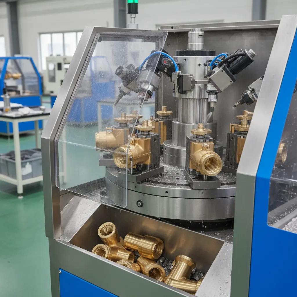 Transmission Housings Deburring Machine For Faucet Casting Grinding Polishing Solution