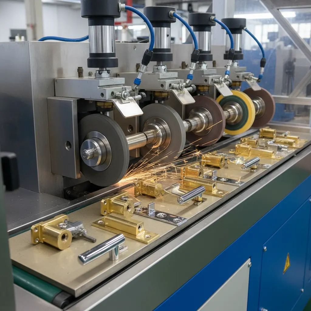 Cylinder Heads Grinding Machine For Door Lock Furniture Hardware Grinding Polishing Solutions