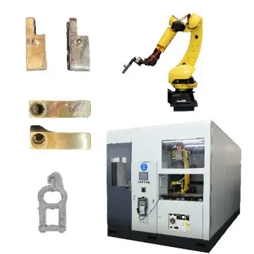 Industrial Grade Automatic Robotic Grinding and Polishing Machine for Metal Castings Handles Surface Treatment