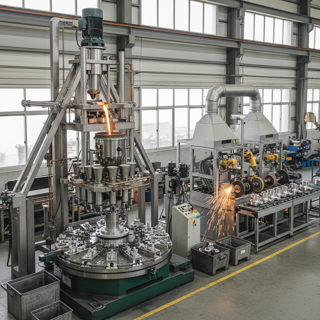 Gravity Fed Casting Machine For Motorcycle Non-Motor Vehicle Parts Grinding Polishing Solutions
