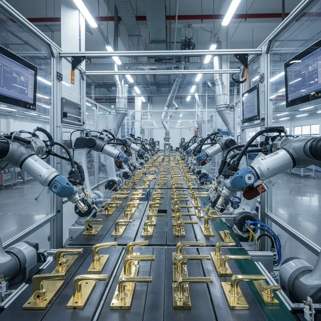 Automated Polishing System For Door Lock Furniture Hardware Grinding Polishing Solutions