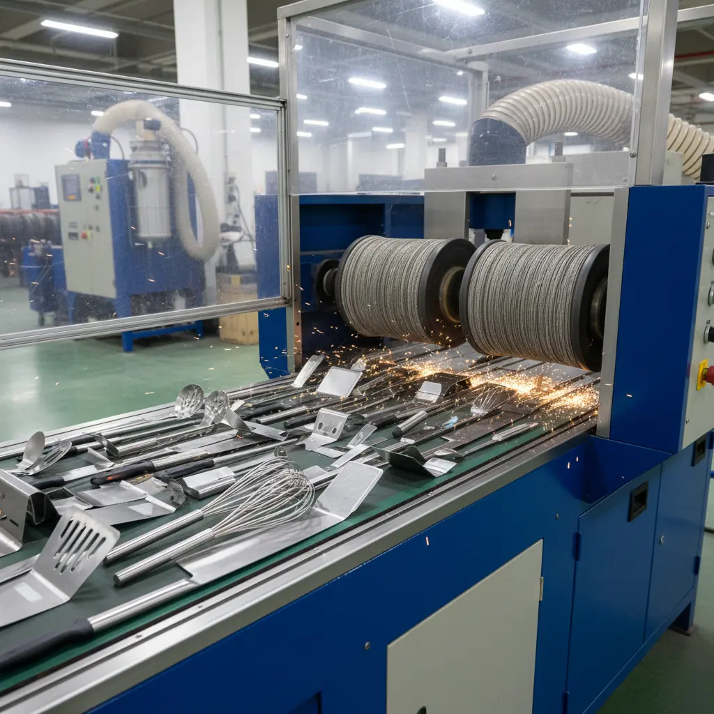 Brush Deburring Machines For Kitchenware Tools Grinding Polishing Solutions