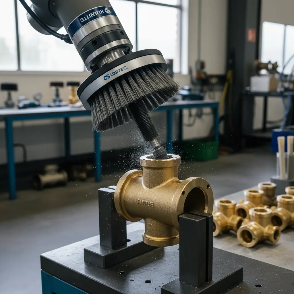 Cs Unitec Brush Deburring Tools For Water Meter Valve Casting Finishing Solutions
