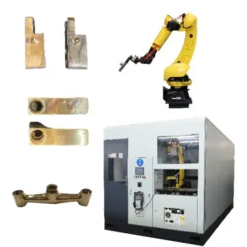 Multi Function Automatic Robotic Grinding Polishing Machine for Faucets Wheels Valves Hardware Castings Manufacturer