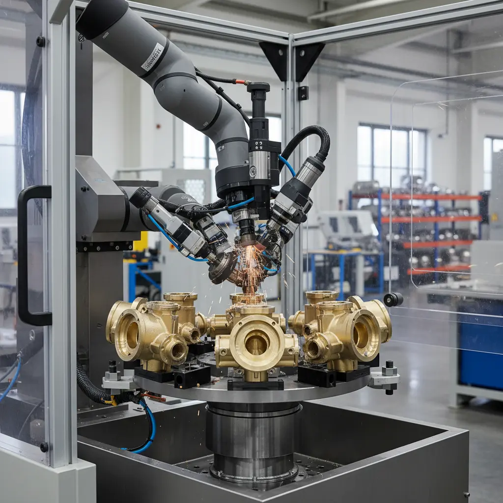 Transmission Housings Deburring Machine For Water Meter Valve Casting Finishing Solutions