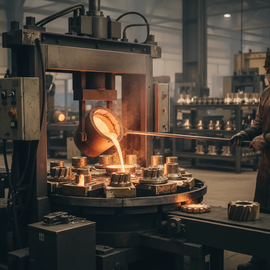 Gravity Pour Casting Machine For Copper Alloy Zinc Alloy Casting Finishing Solutions