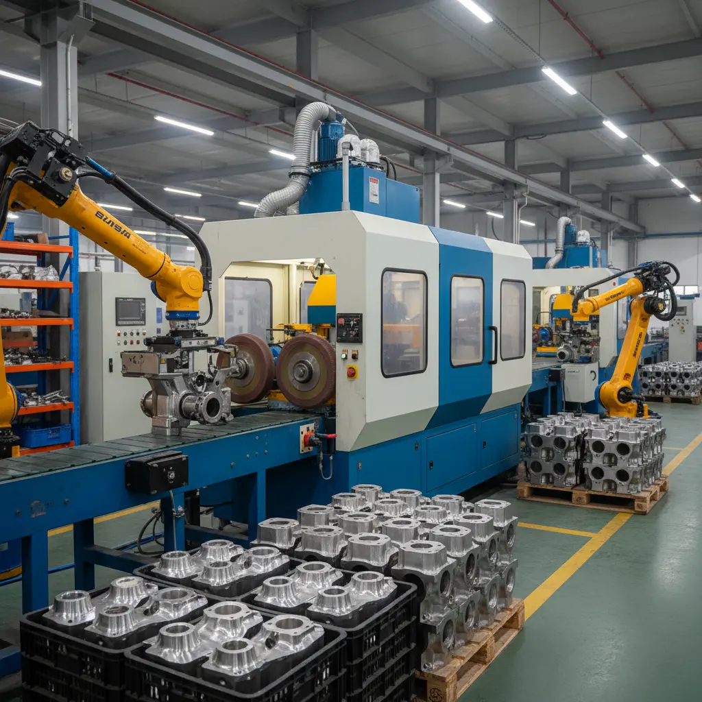Engine Blocks Deburring Machine For Faucet Casting Grinding Polishing Solution