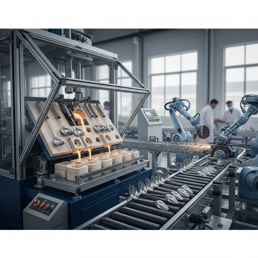 Gravity Casting System For Kitchenware Tools Grinding Polishing Solutions