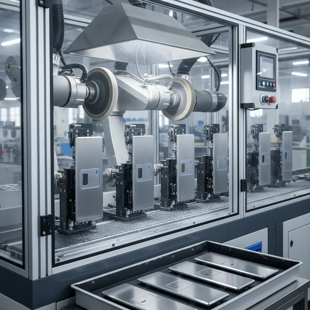 Automated Polishing System For Smart Door Lock Security Panel Grinding Polishing Solutions