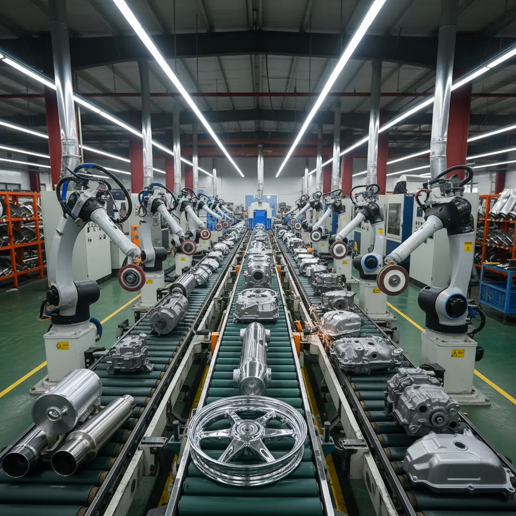 Automatic Polishing Lines For Motorcycle Non-Motor Vehicle Parts Grinding Polishing Solutions