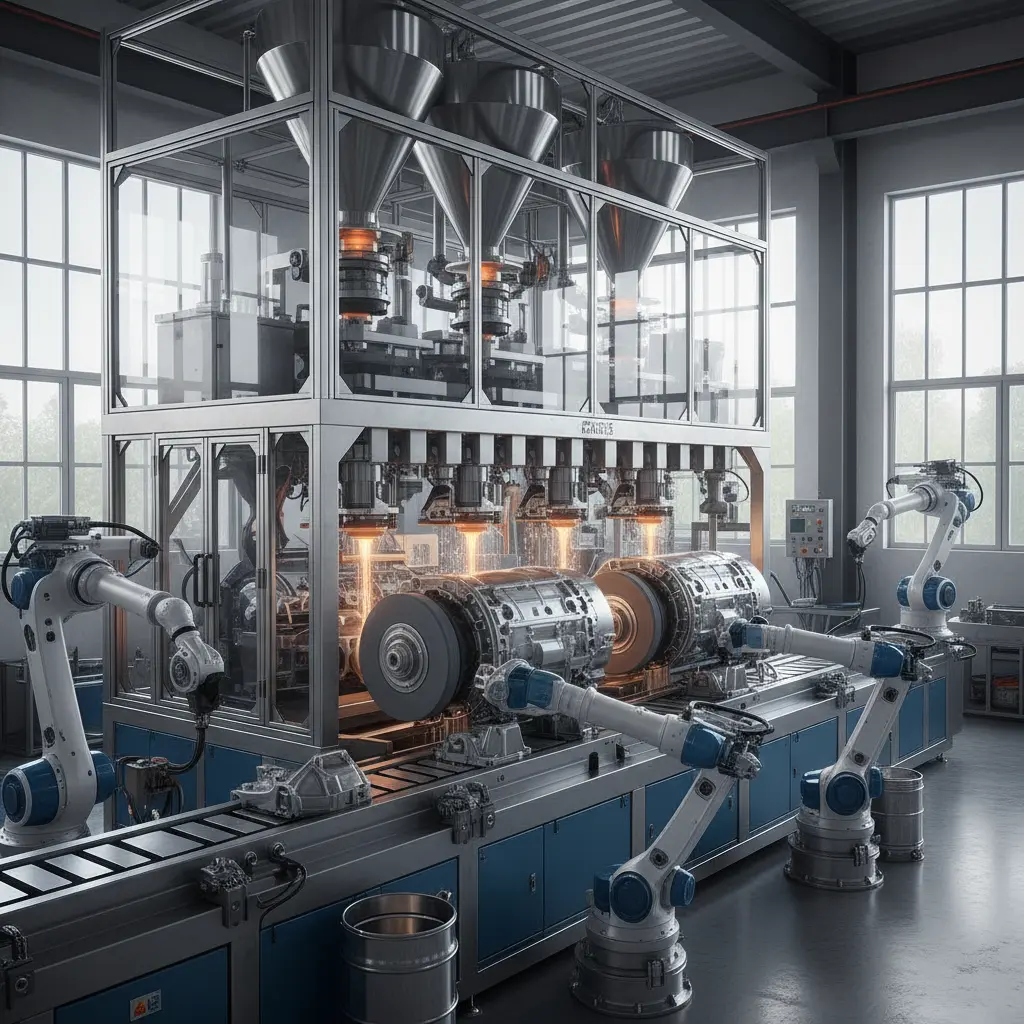 Gravity Fed Casting Machine For Auto Parts Grinding Polishing Solutions