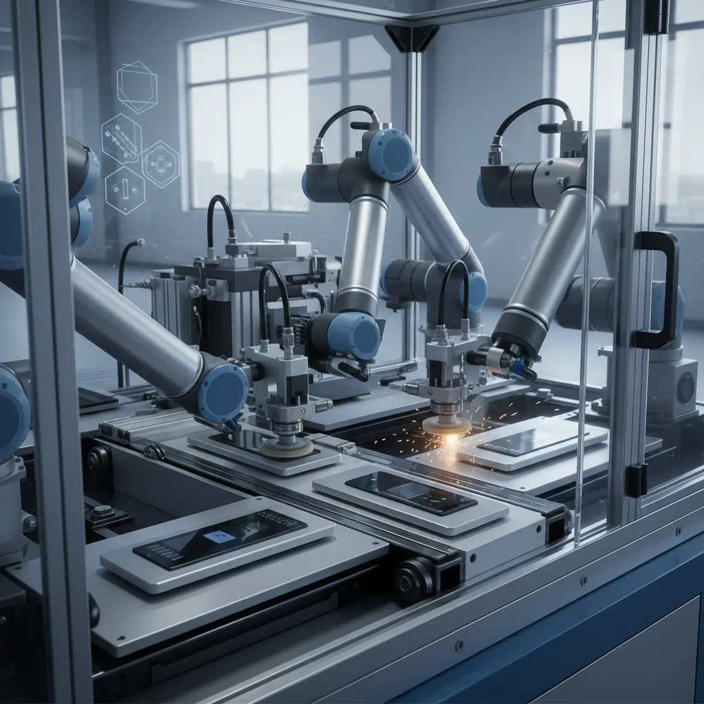 Automated Polishing Machine For Smart Door Lock Security Panel Grinding Polishing Solutions