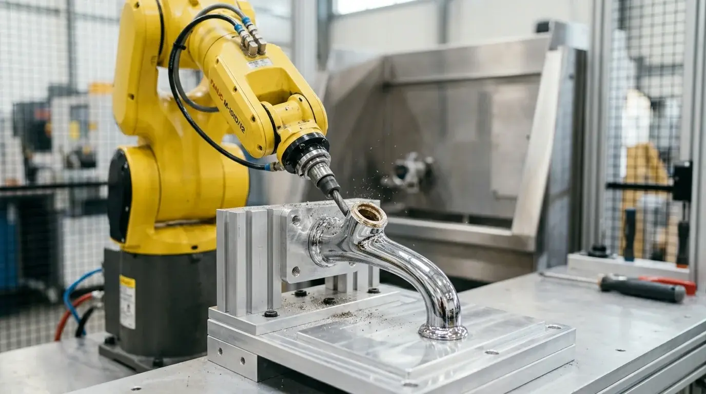 How Faucet Manufacturers Reduce Labor Costs with Robotic Deburring